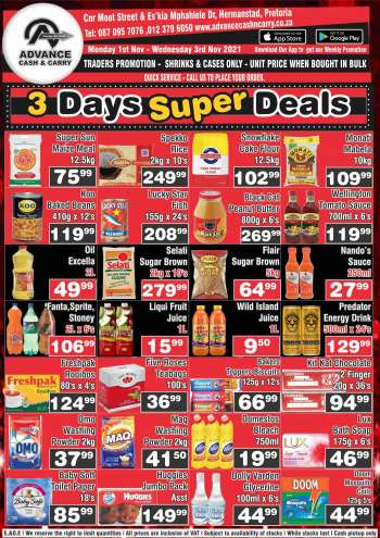 Advance Cash & Carry catalogue  - 01/11/2021 - 03/11/2021.