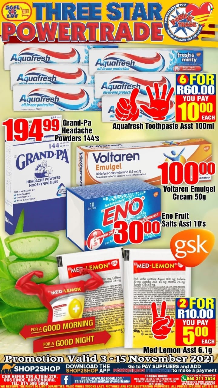 Three Star Cash and Carry specials - 03/11/2021 - 15/11/2021. Page 1