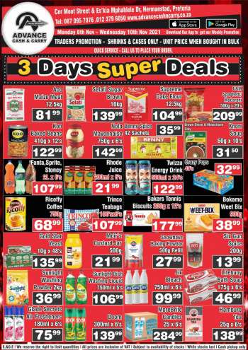 Advance Cash & Carry catalogue  - 08/11/2021 - 10/11/2021.