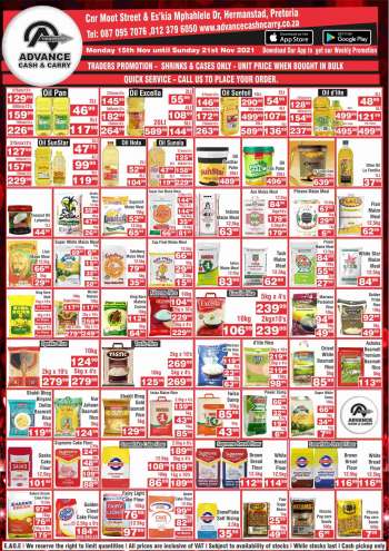 Advance Cash & Carry catalogue  - 15/11/2021 - 21/11/2021.