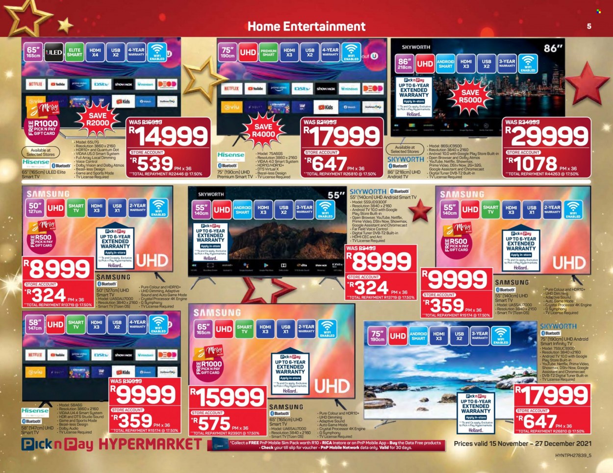 Pick n Pay Hypermarket specials - 15/11/2021 - 27/12/2021. Page 5