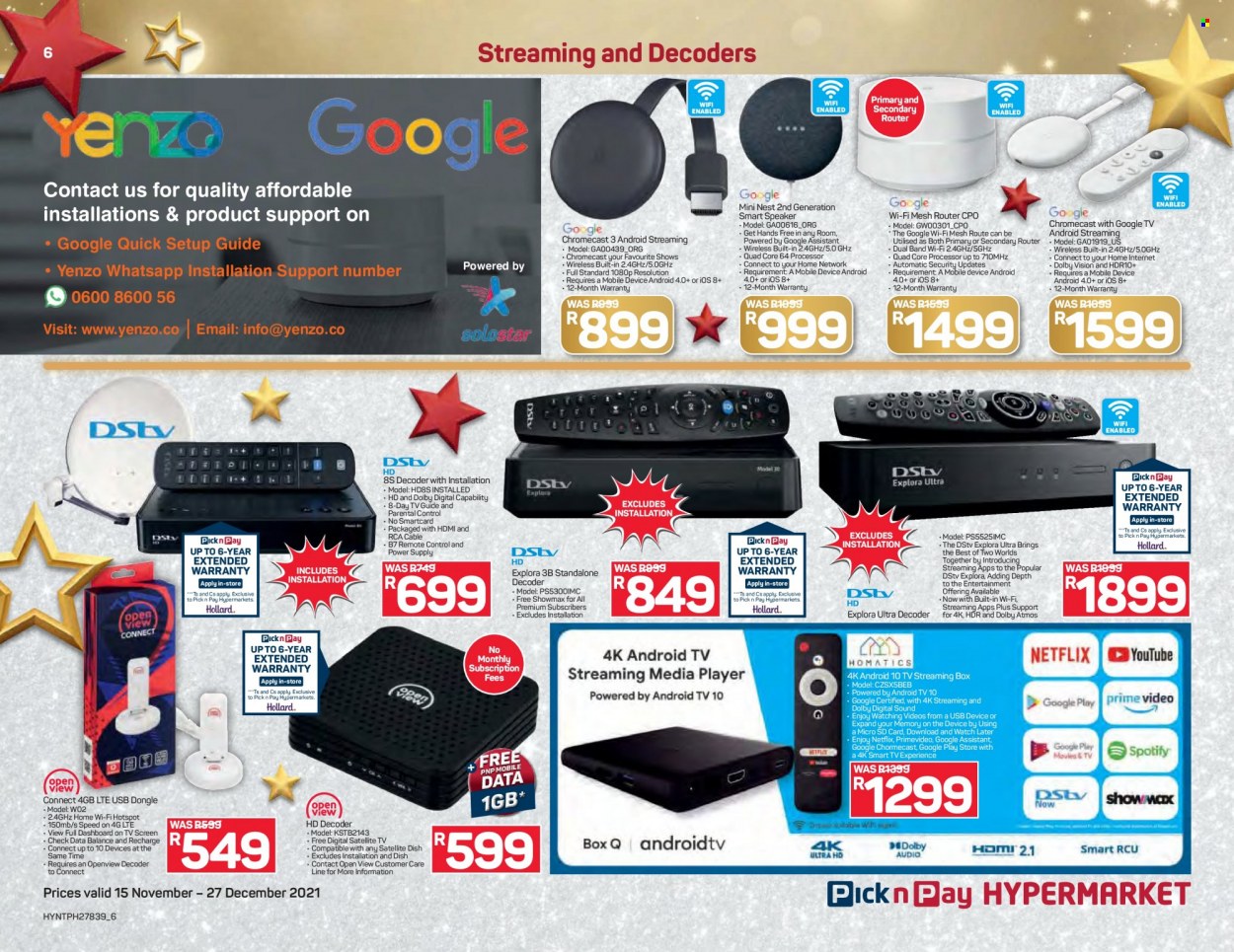 Pick n Pay Hypermarket specials - 15/11/2021 - 27/12/2021. Page 6
