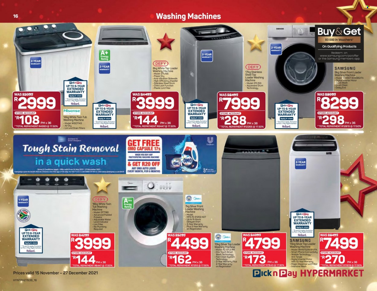 Pick n Pay Hypermarket specials - 15/11/2021 - 27/12/2021. Page 16