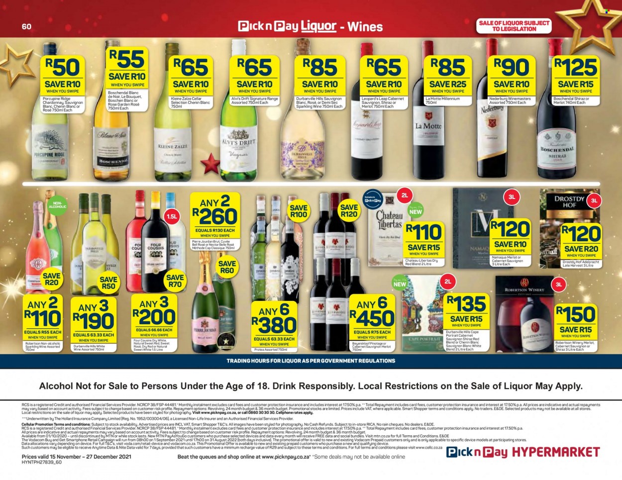 Pick n Pay Hypermarket specials - 15/11/2021 - 27/12/2021. Page 60