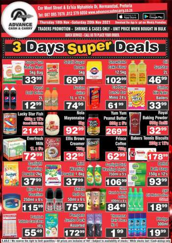 Advance Cash & Carry catalogue  - 18/11/2021 - 20/11/2021.