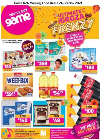 Game catalogue  - 24/11/2021 - 30/11/2021.