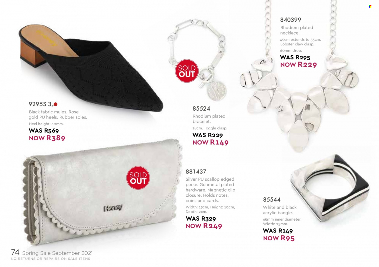Honey specials. Page 76