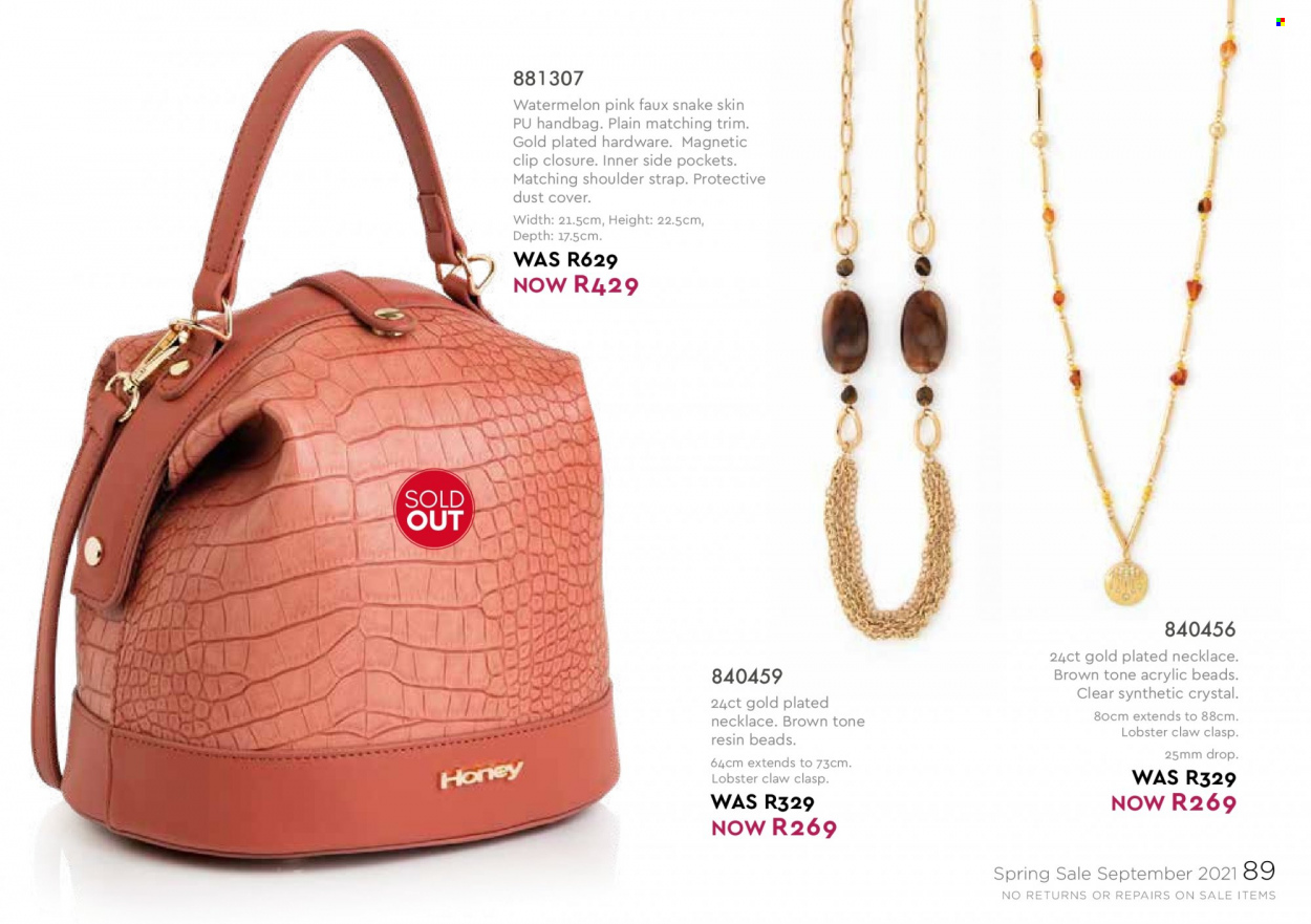 Honey specials. Page 91