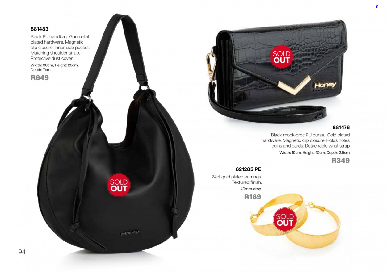 Honey specials. Page 96
