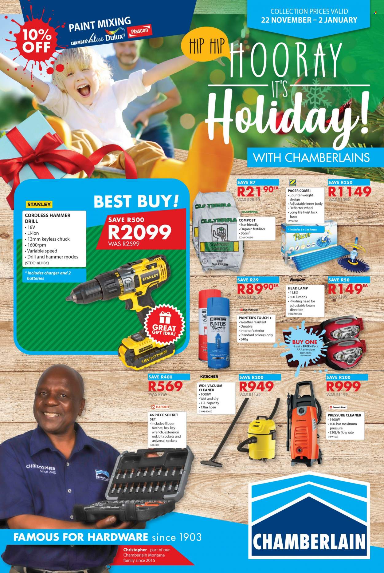 Chamberlain specials - 22/11/2021 - 02/01/2022. Page 1