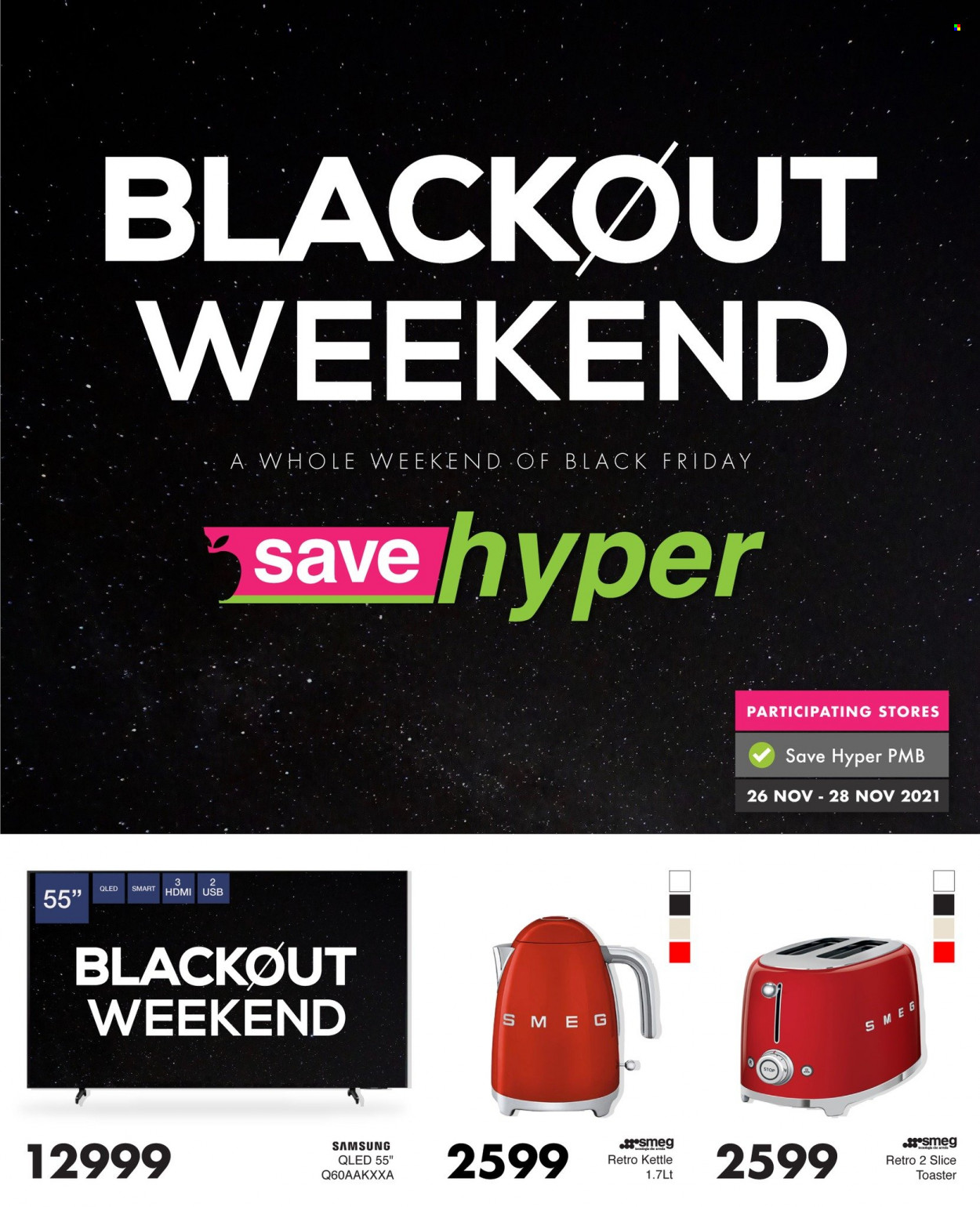 Save hyper catalogue  - 26/11/2021 - 28/11/2021 - Sales products - kettle. Page 1.