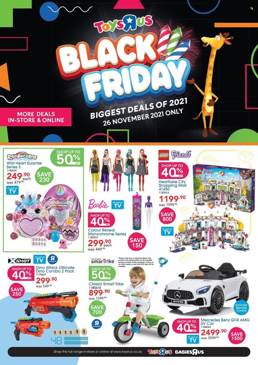 Toys R Us catalogue  - 26/11/2021 - 26/11/2021 - Sales products - Smart Trike, Barbie, LEGO, LEGO Friends. Page 1.
