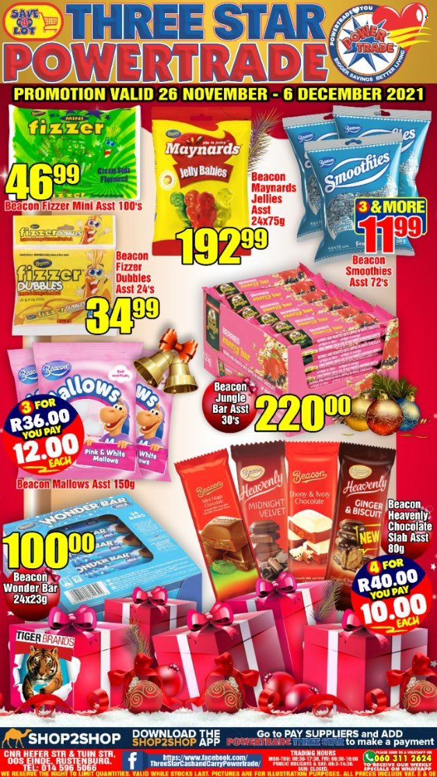 Three Star Cash and Carry specials - 26/11/2021 - 06/12/2021. Page 1