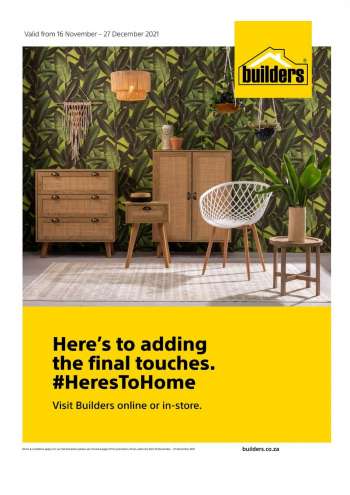 Builders catalogue  - 16/11/2021 - 27/12/2021.