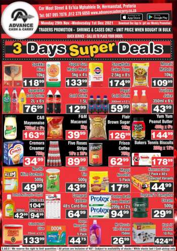 Advance Cash & Carry catalogue  - 29/11/2021 - 01/12/2021.