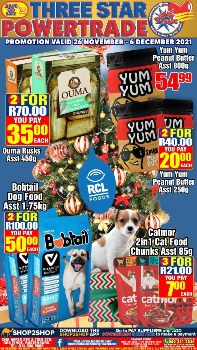 Three Star Cash and Carry specials - 26/11/2021 - 06/12/2021. Page 1
