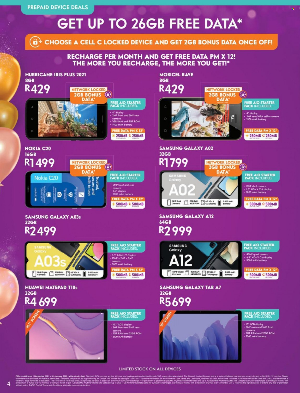 Cell C specials - 01/12/2021 - 31/01/2022. Page 4