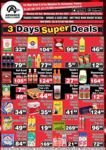 Advance Cash & Carry catalogue  - 06/12/2021 - 08/12/2021.