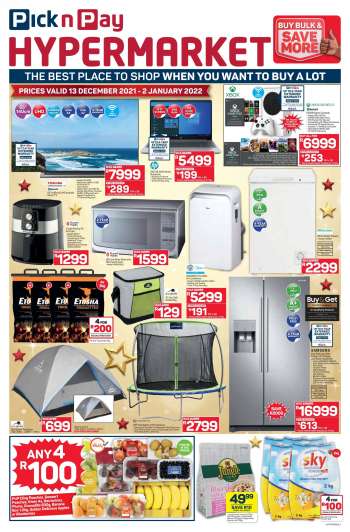 Pick n Pay Hypermarket catalogue  - 13/12/2021 - 02/01/2022.
