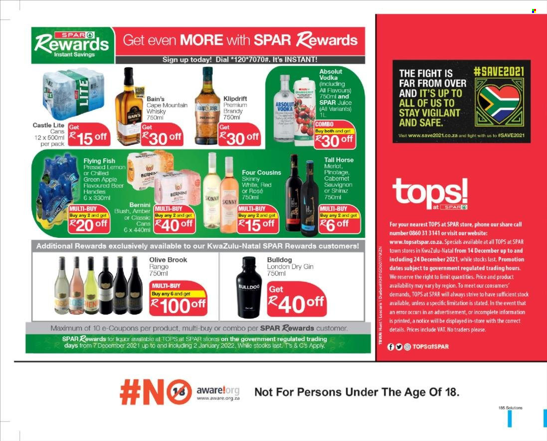 TOPS at SPAR specials - 14/12/2021 - 24/12/2021. Page 8