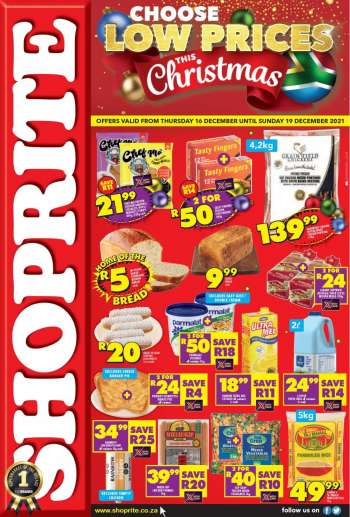 Shoprite catalogue  - 16/12/2021 - 19/12/2021.