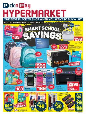 Pick n Pay Hypermarket catalogue  - 27/12/2021 - 31/01/2022.