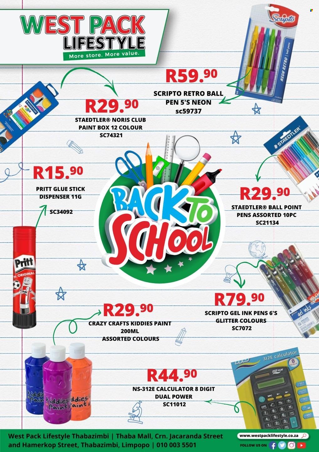 West Pack Lifestyle specials. Page 1