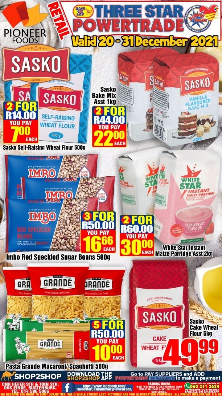 Three Star Cash and Carry specials - 20/12/2021 - 31/12/2021. Page 1