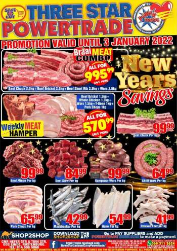 Three Star Cash and Carry catalogue  - 27/12/2021 - 03/01/2022.