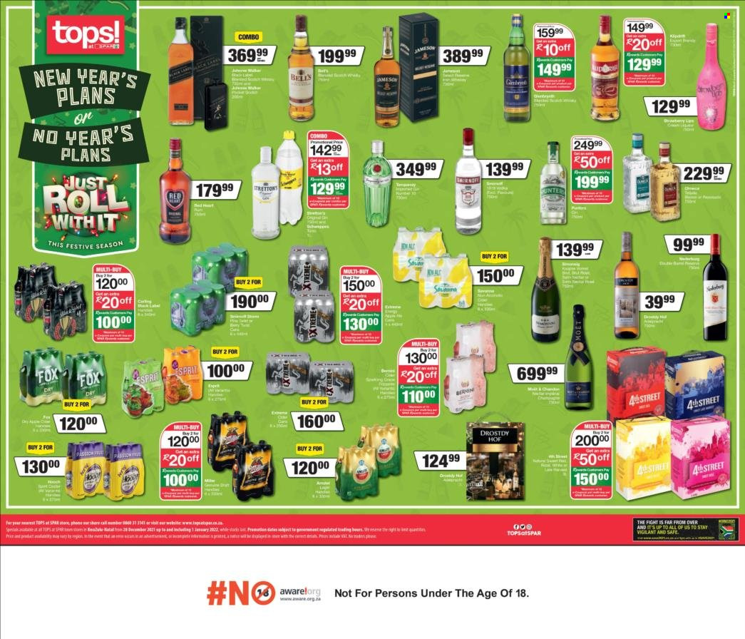 TOPS at SPAR specials - 28/12/2021 - 01/01/2022. Page 1