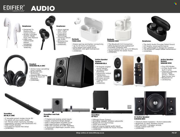 HiFi Corp specials. Page 67