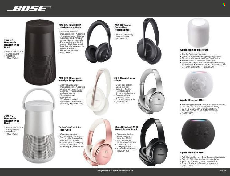 HiFi Corp specials. Page 71
