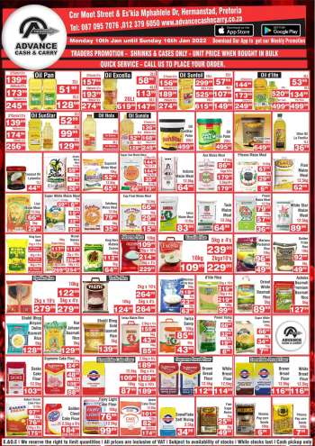 Advance Cash & Carry catalogue  - 10/01/2022 - 16/01/2022.