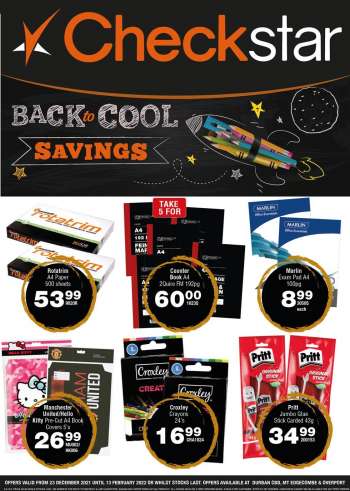 Checkstar catalogue  - 23/12/2021 - 13/02/2022.