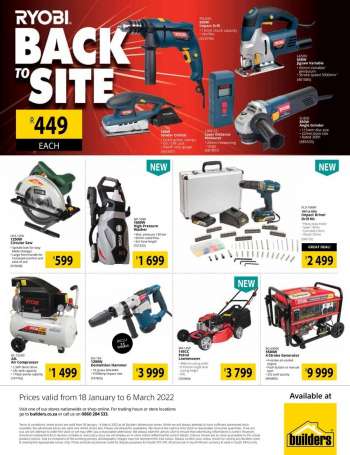 Builders catalogue  - 18/01/2022 - 06/03/2022.