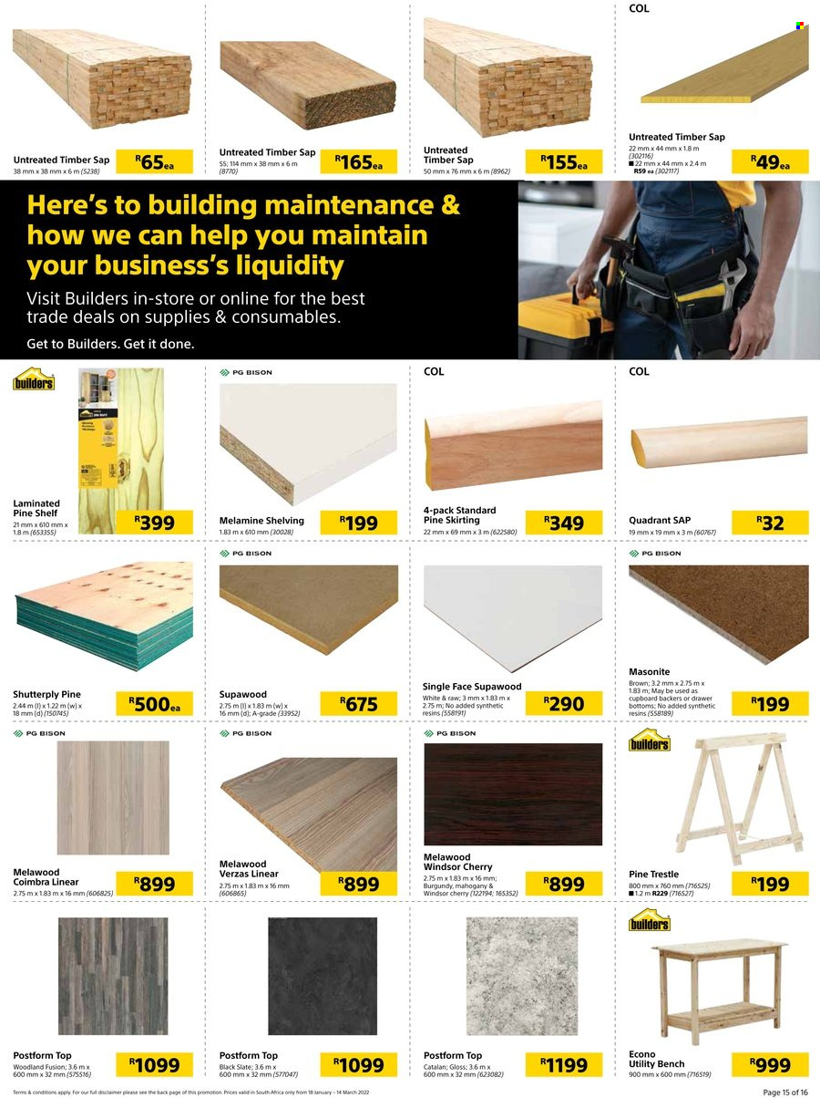 Builders specials - 18/01/2022 - 14/03/2022. Page 15
