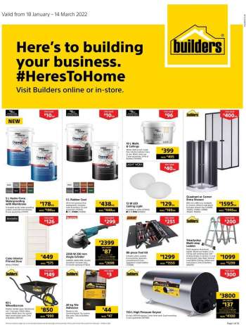 Builders catalogue  - 18/01/2022 - 14/03/2022.