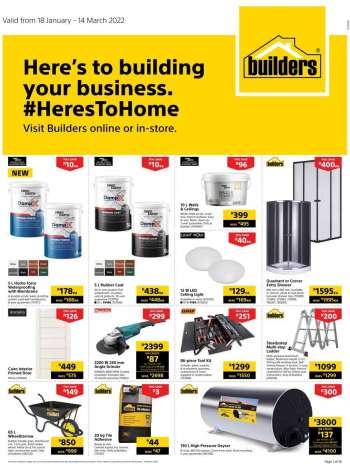 Builders catalogue  - 18/01/2022 - 14/03/2022.