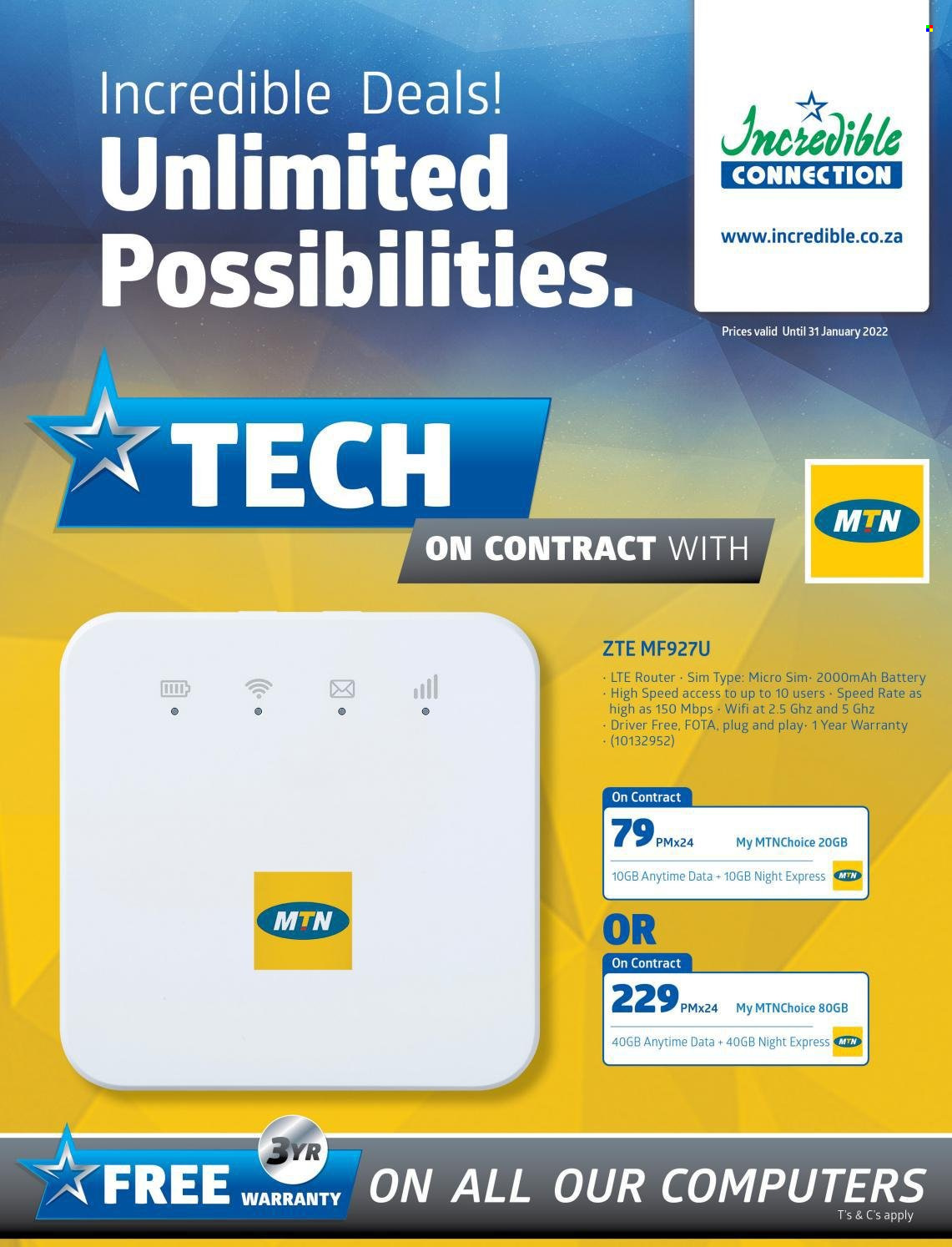 Incredible Connection specials - 18/01/2022 - 31/01/2022. Page 1