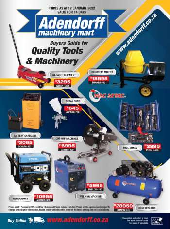 Adendorff Machinery Mart catalogue .
