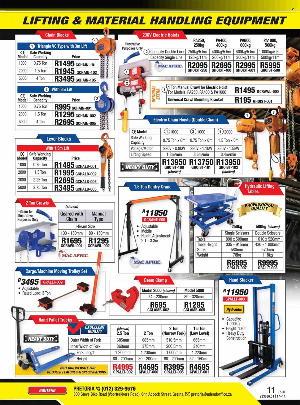 Adendorff Machinery Mart specials. Page 11