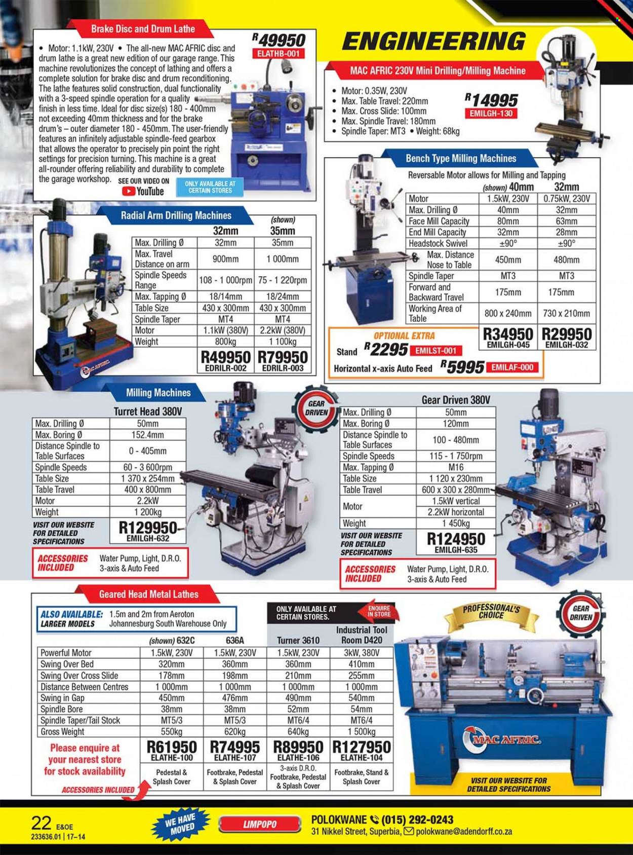 Adendorff Machinery Mart specials. Page 22