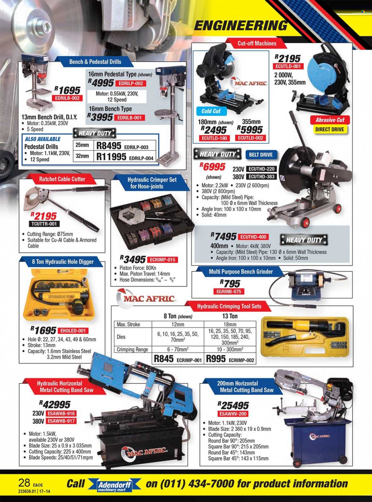 Adendorff Machinery Mart specials. Page 28