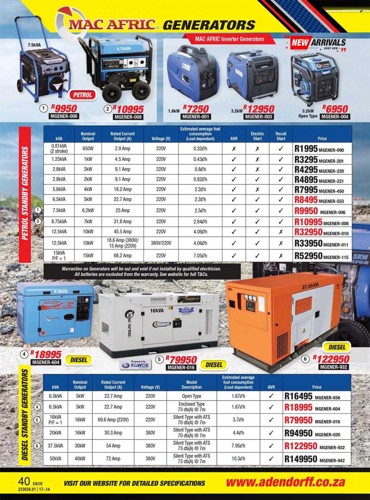 Adendorff Machinery Mart specials. Page 40