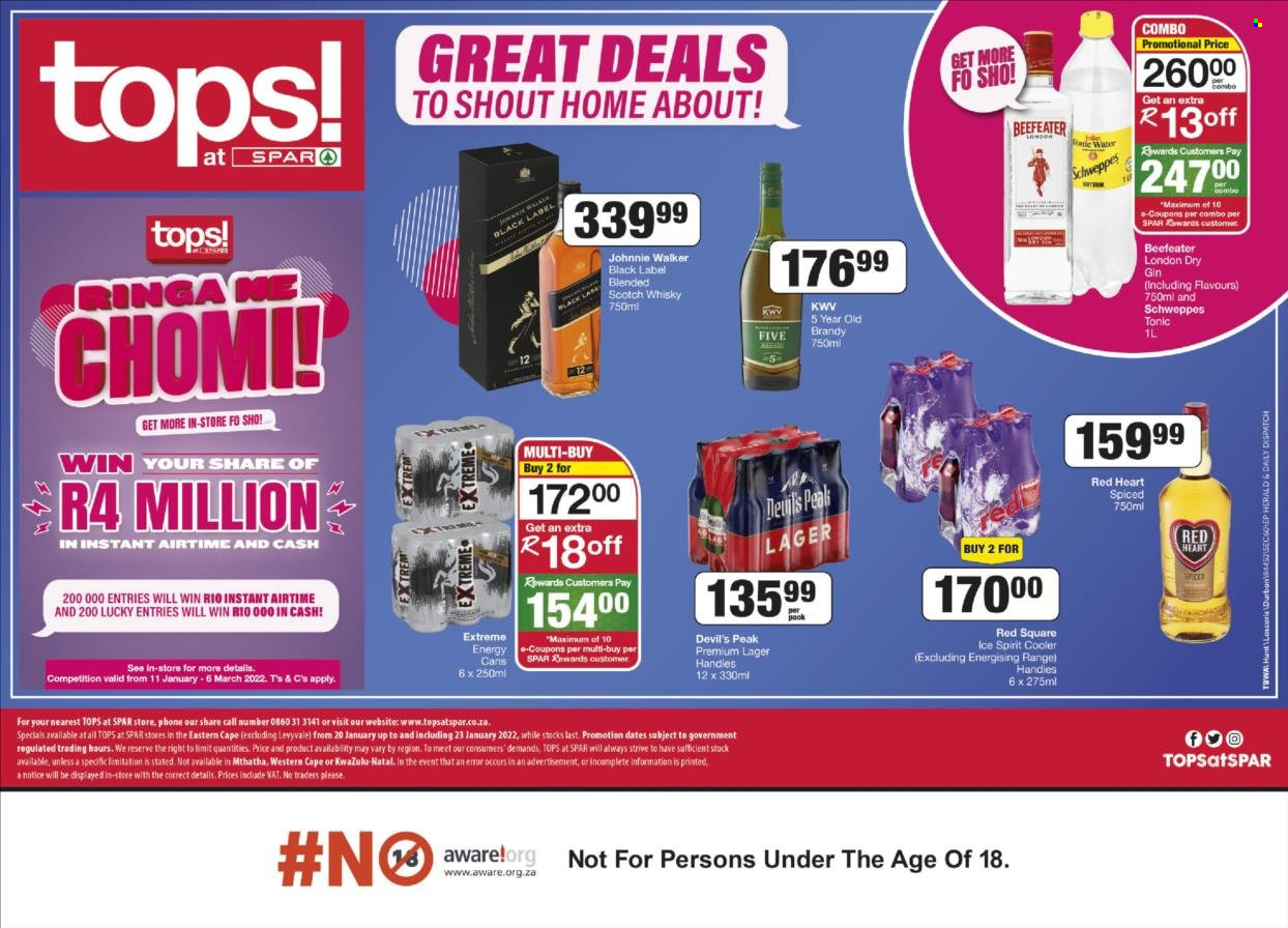 TOPS at SPAR specials - 20/01/2022 - 23/01/2022. Page 1