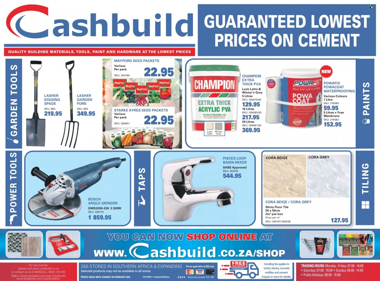 Cashbuild specials - 24/01/2022 - 20/02/2022. Page 1