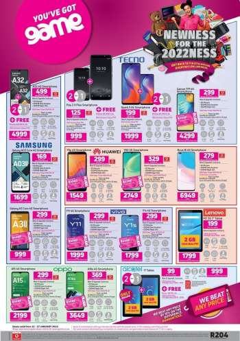 Game catalogue  - 22/01/2022 - 27/01/2022.