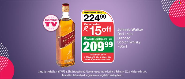 TOPS at SPAR specials - 25/01/2022 - 05/02/2022. Page 1
