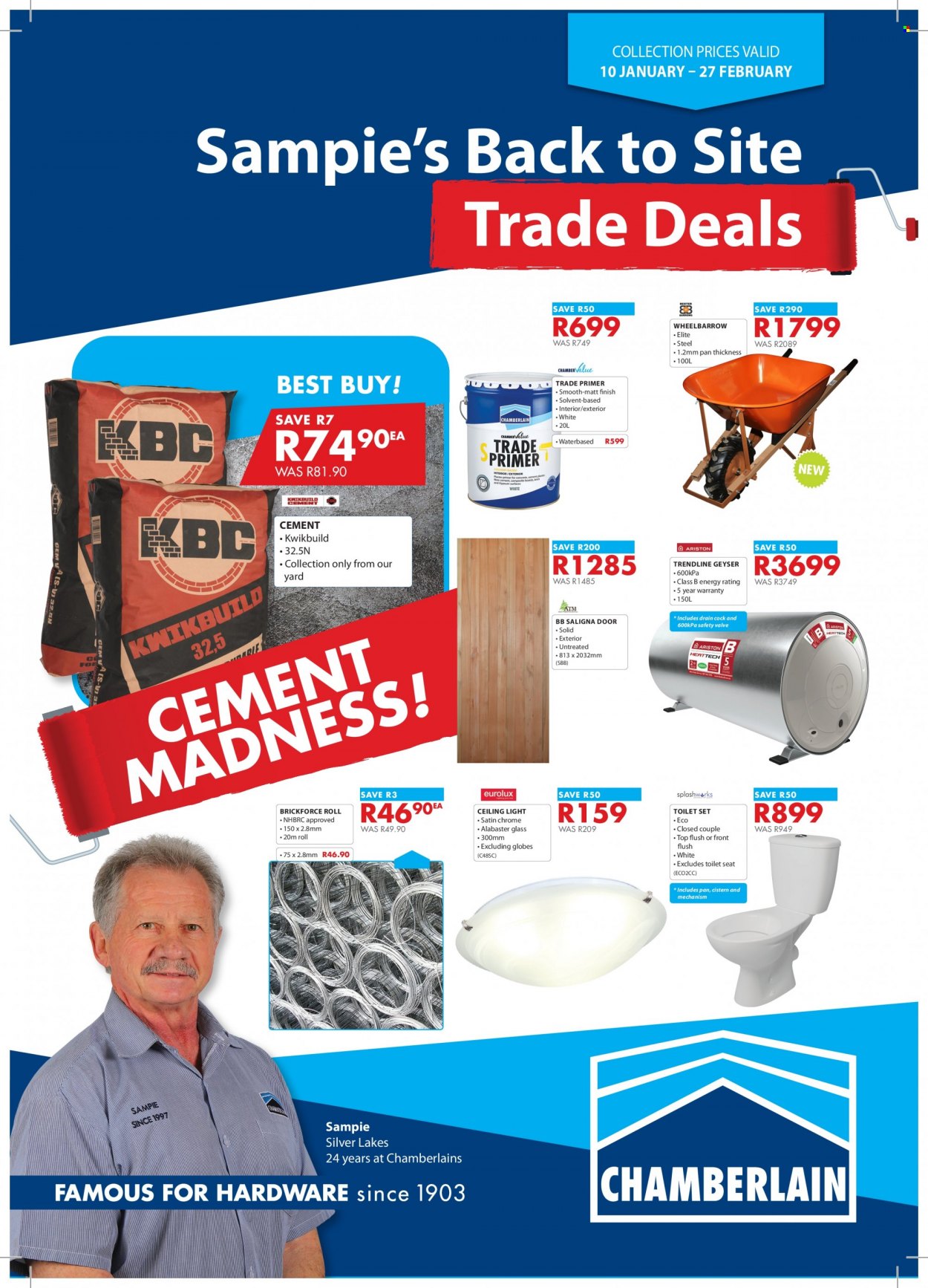 Chamberlain specials - 10/01/2022 - 27/02/2022. Page 1