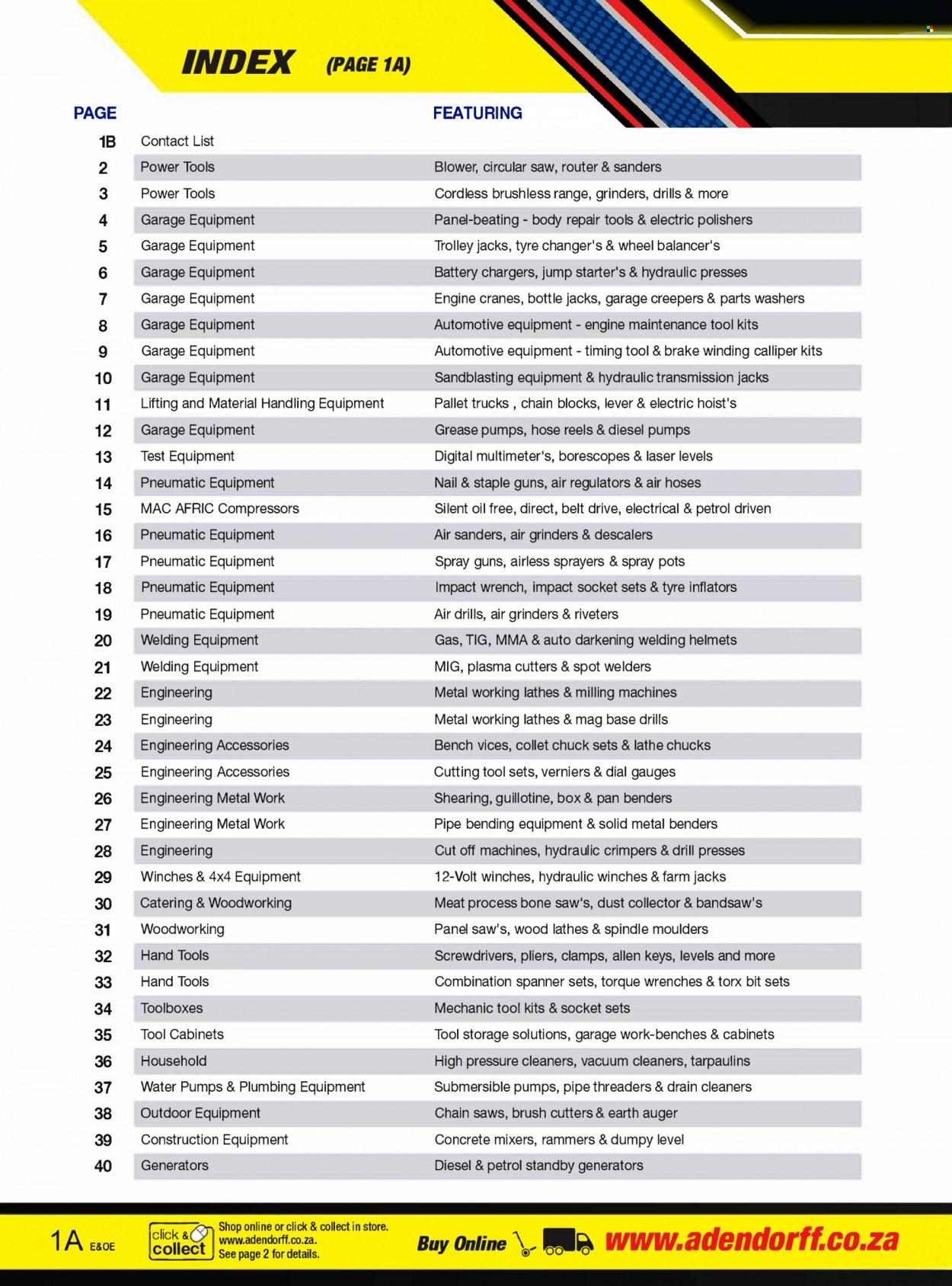 Adendorff Machinery Mart specials. Page 2